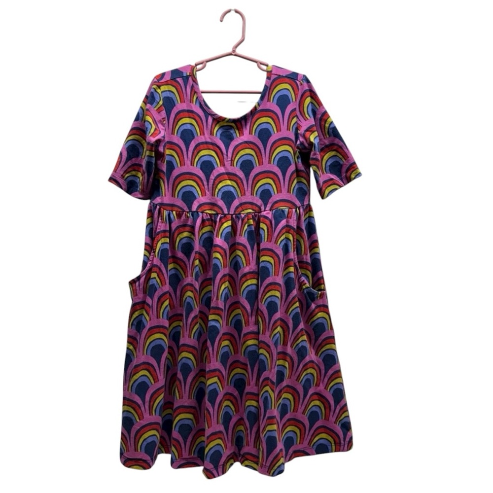 Hanna Andersson Elbow Print Skater Dress